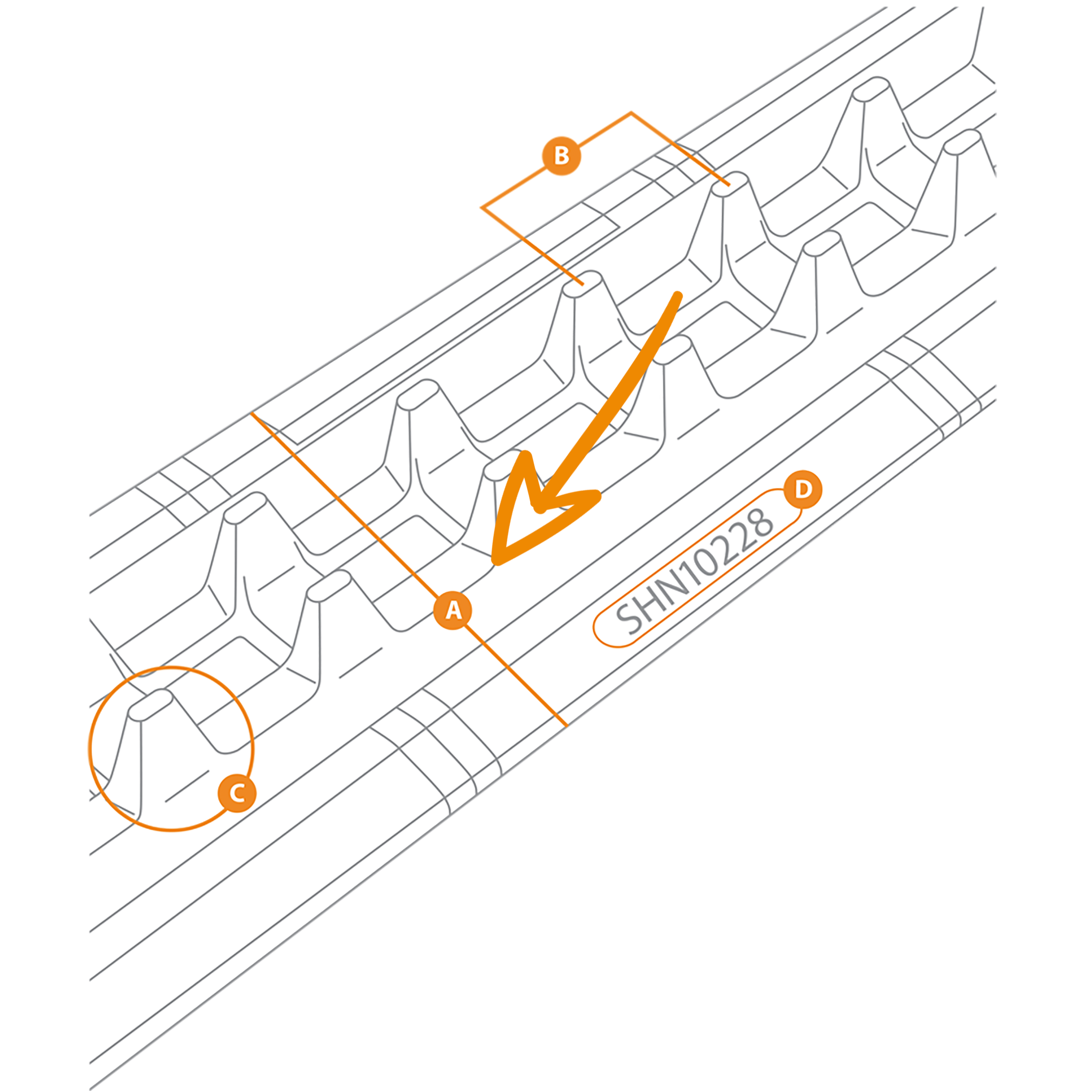 Rubber Track Size Diagram